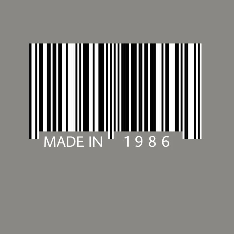 Made in 1986 Barcode Geschenk