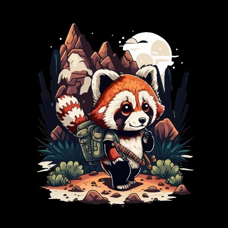wandernder roter Panda