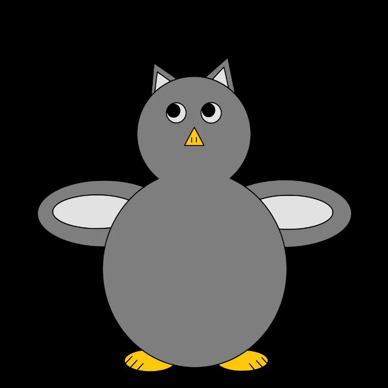 Niedliche graue Eule - Geschenkidee