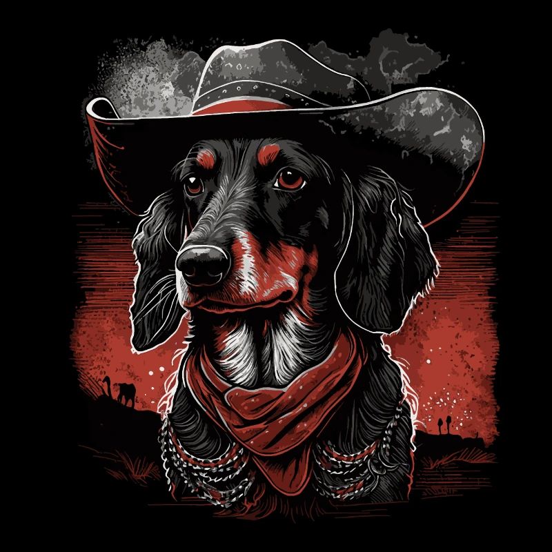 Teckel cowboy