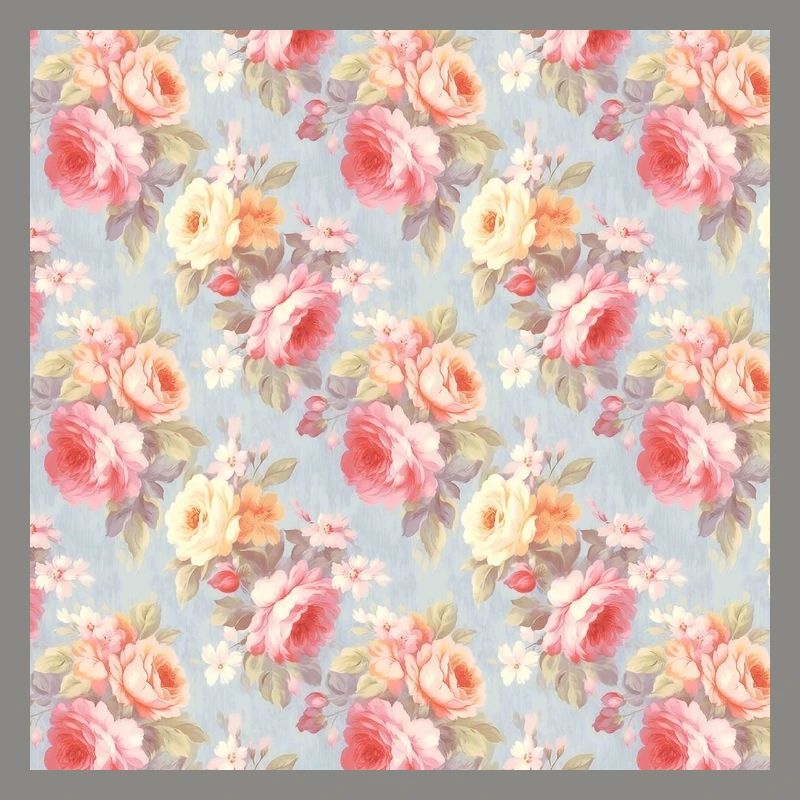 Roses Seamless Pattern Beautiful Elegant Aesthetic