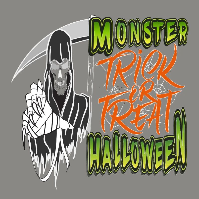 Monster Halloween Süßes oder Saures