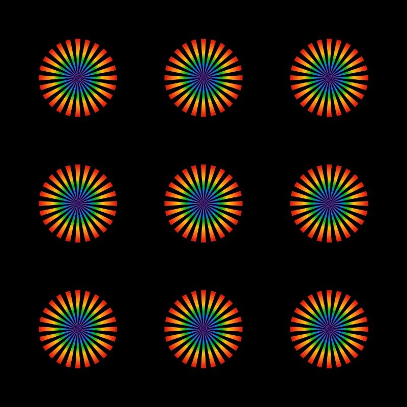 Rainbow flowers