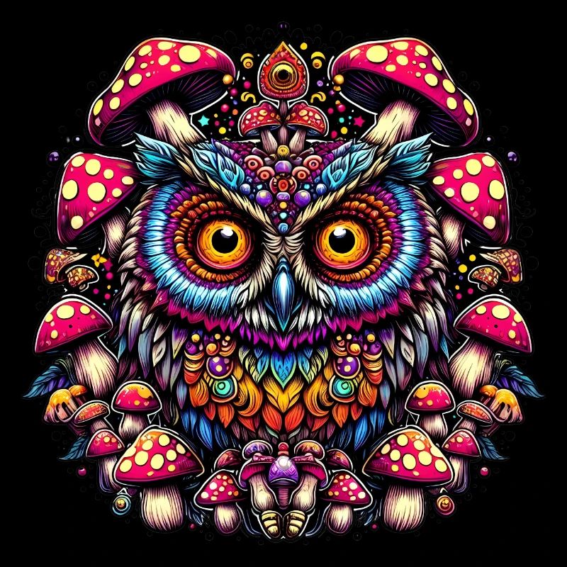Psychedelische Eule