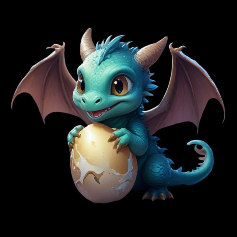 Drache mit Ei
