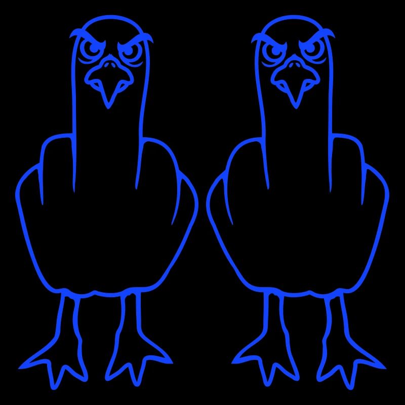 2 Seagulls Middle Finger Insult Stinkfinger Team