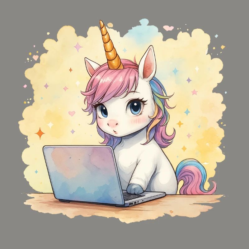 programmierendes Einhorn