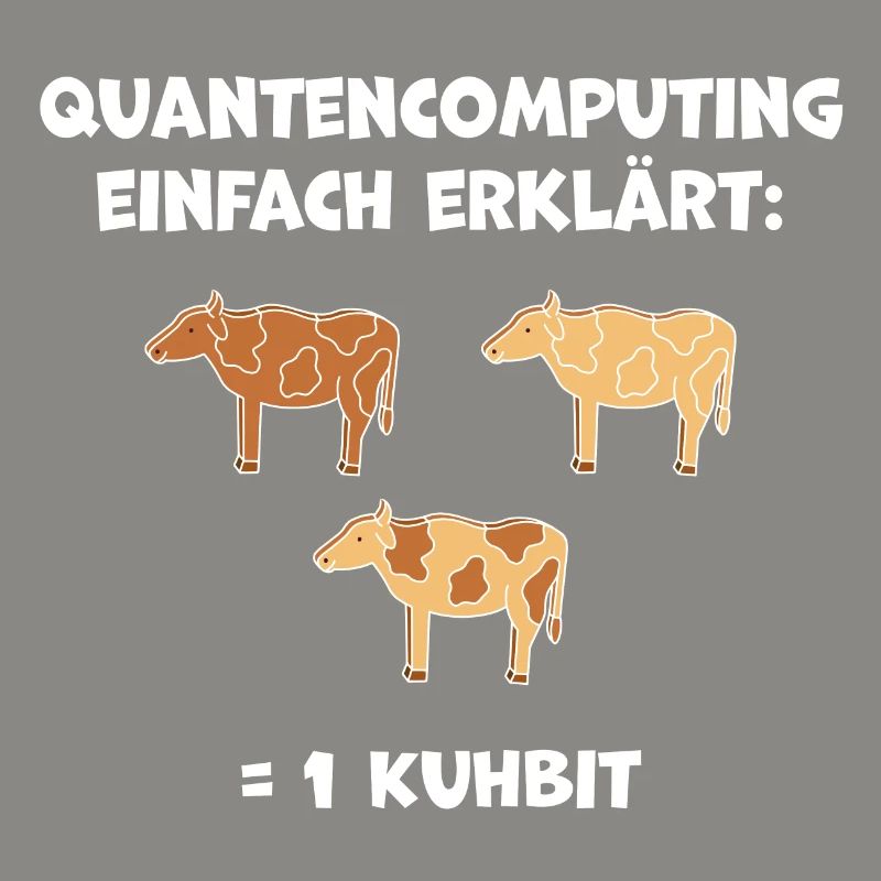 Quantencomputing mit Kühen Lustig Geschenk Kuhbit