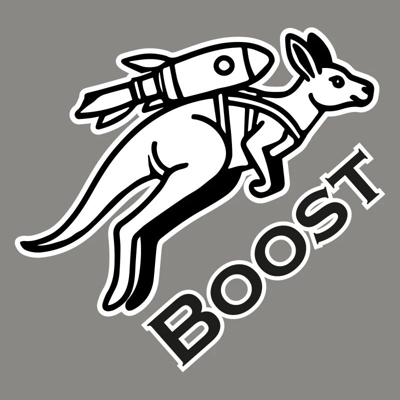 Kangourou avec jetpack - Boost Design