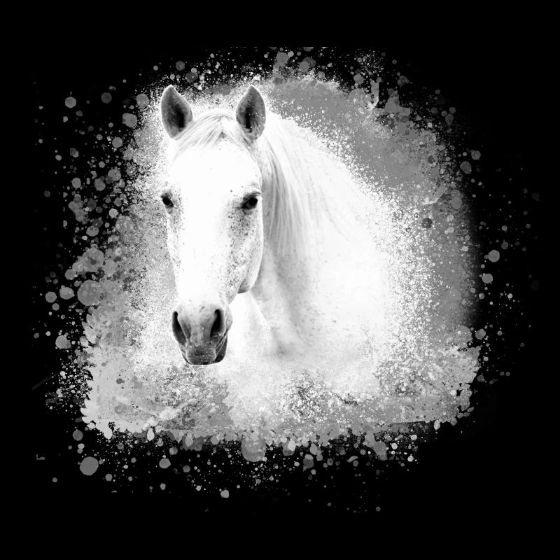 Moisissure, cheval, cheval blanc, graffiti, haflinger