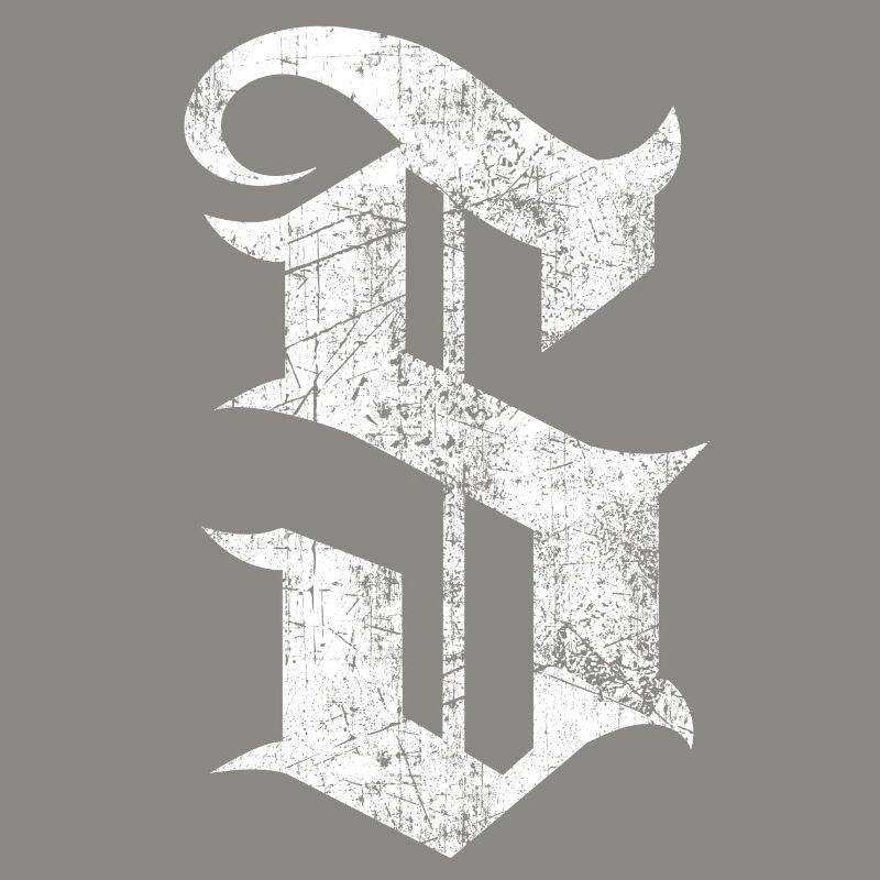 Tshirt alphabet initial S