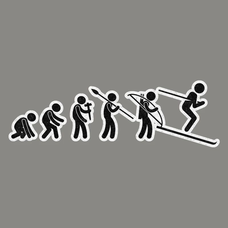 Evolution Ski Black Grunge