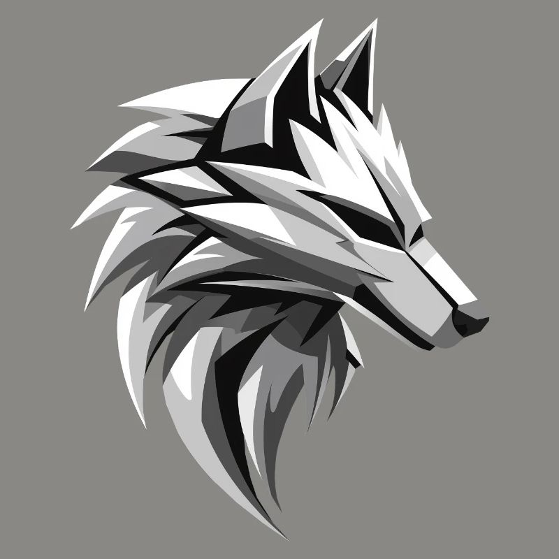 Conception de logo Wolf I Low Poly Art