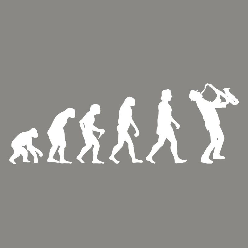 Evolution Saxophon Musiker Saxofon Geschenkidee