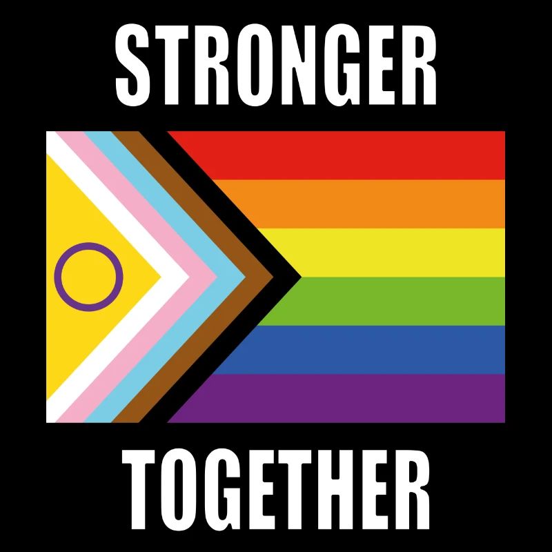 Drapeau de la fierté inclusive Plus forts ensemble
