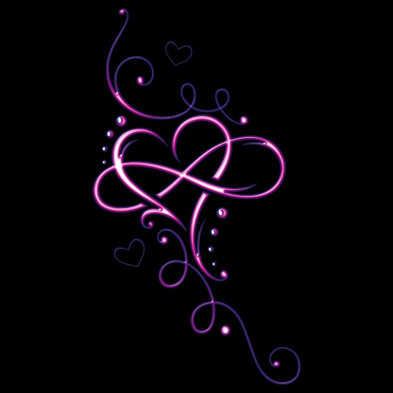 Heart tribal with infinity loop, infinity