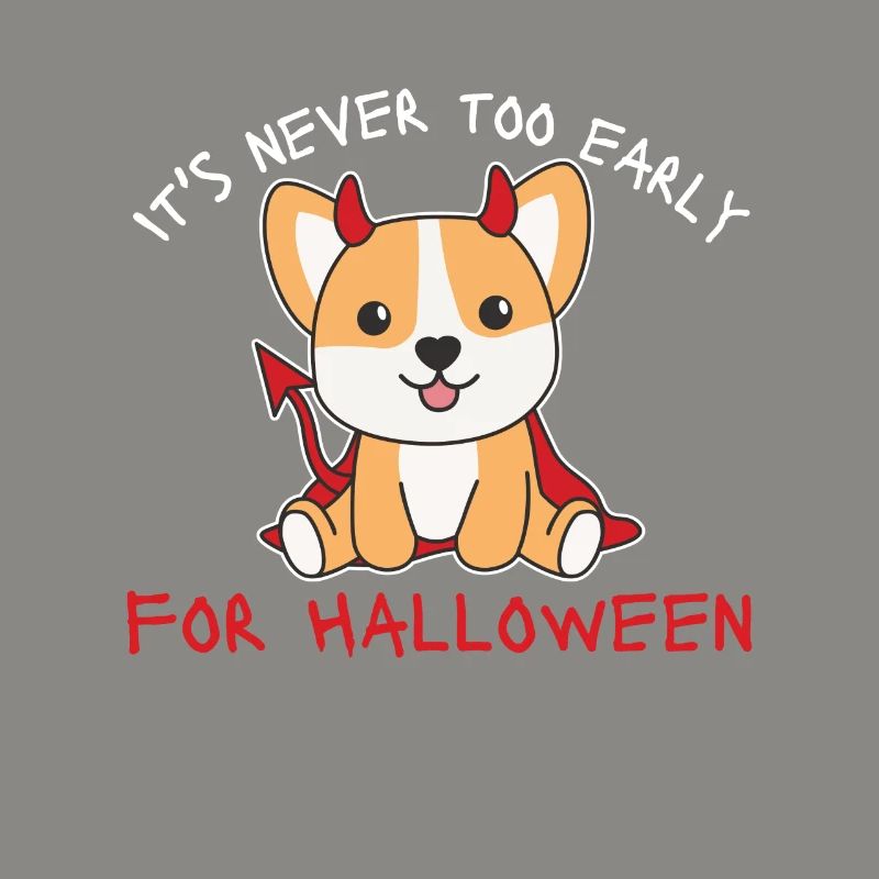 Corgi it's never too early for Halloween devils