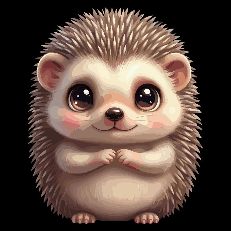 Cuddly Hedgehog Cartoon