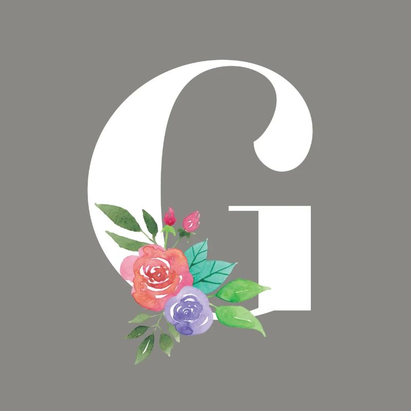 Letter G personalized gift alphabet first name Christmas
