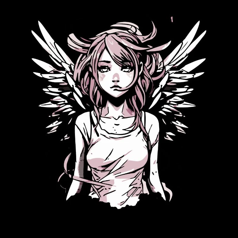 Fille ange moderne