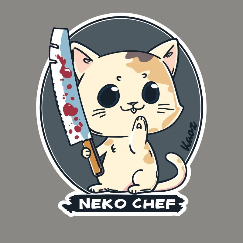 Neko Chef - Chat effronté avec couteau de chef