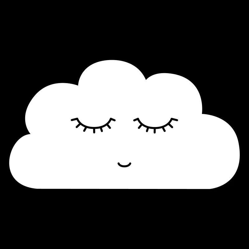 Cloud with sleeping face