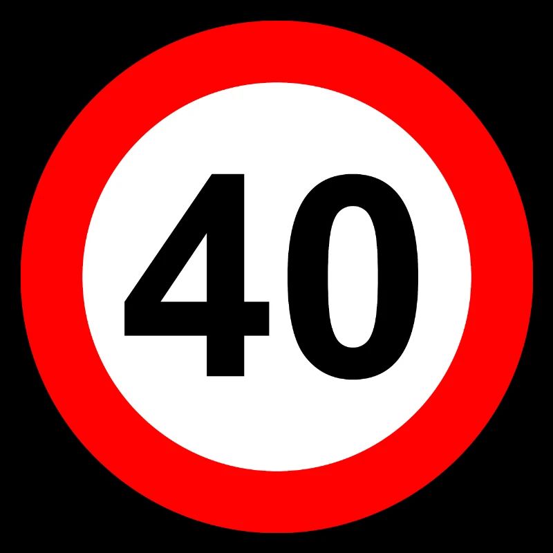 Panneau routier limite de vitesse 40