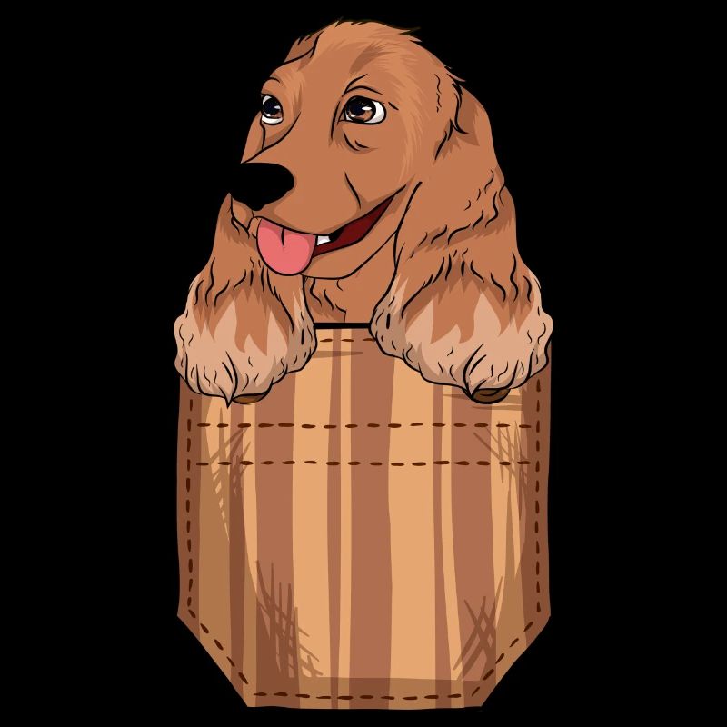 Geschenkidee Hund Brusttasche Cocker Spaniel