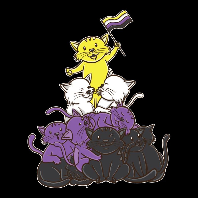 Non-binary cats Non-binary pride