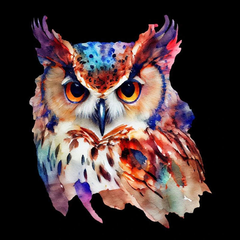 Eule Buntes Aquarell