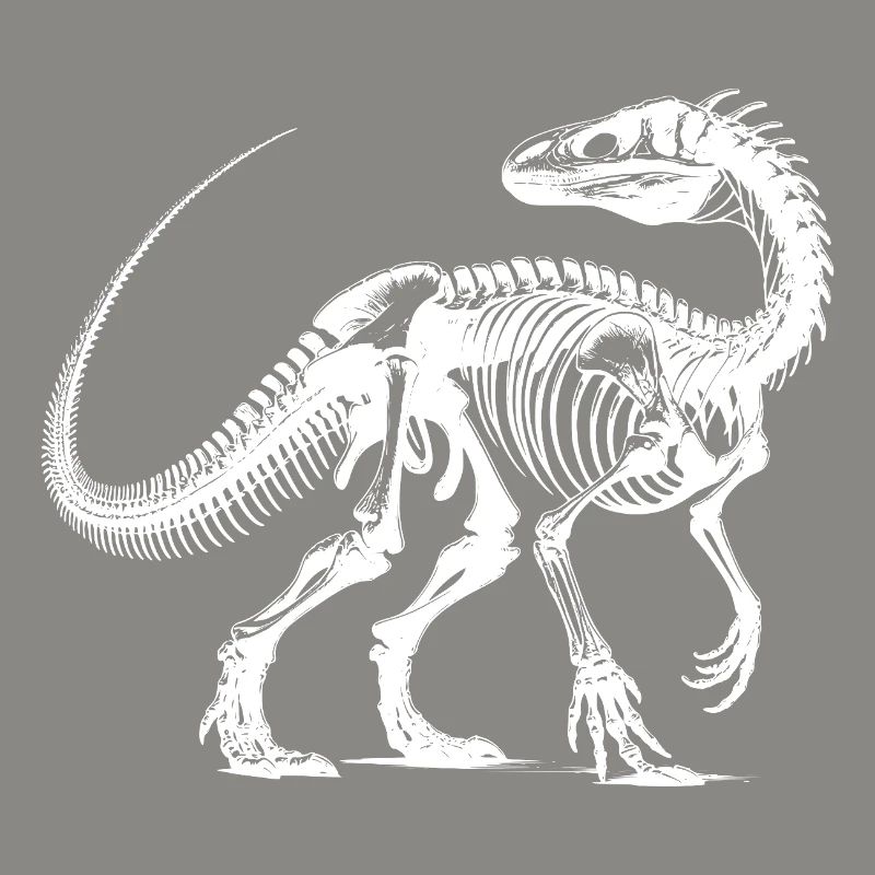 Evolution in Lines Dinosaur Fossil Bones