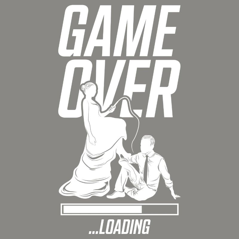 ehepaar game over loading hochzeit