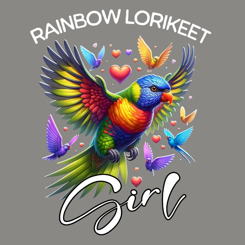 Rainbow Lorikeet Mädchen Regenbogenlori