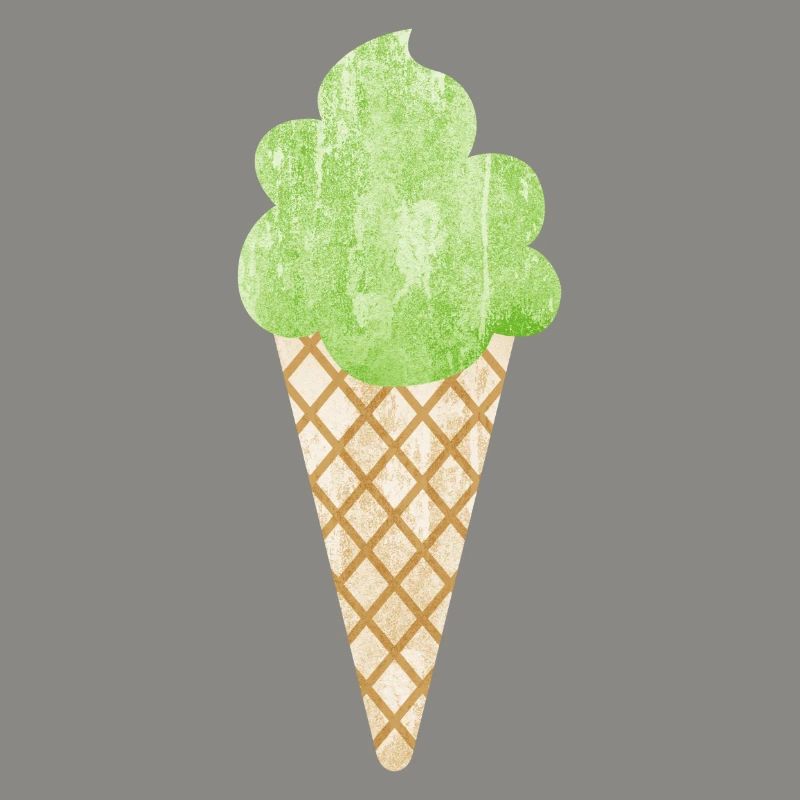 Cornet de crème glacée Cornet de crème glacée Woodruff vert