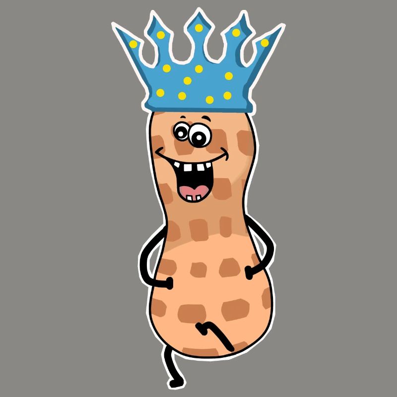 Peanut King Peanuts Crown Nut Funny Witty