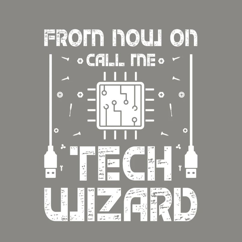 Call Me Tech Wizard Funny IT Support Computer