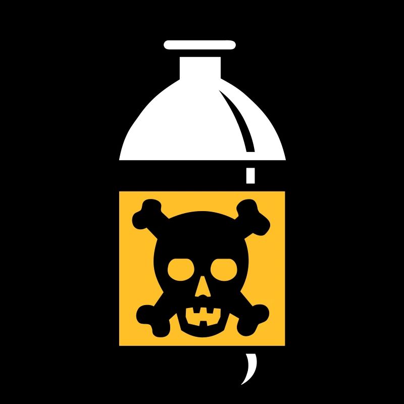 Schädel auf Giftfläschchen