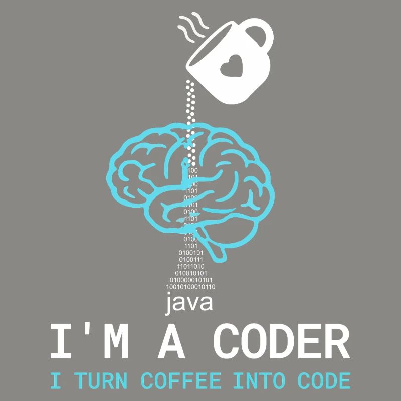 Coder T-Shirt: Coffee into Code – Nerdy Programmie