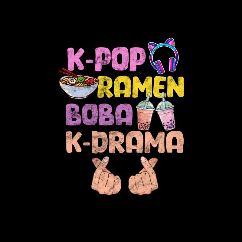 K-Pop Ramen Bubble Tea Cadeau de musique coréenne