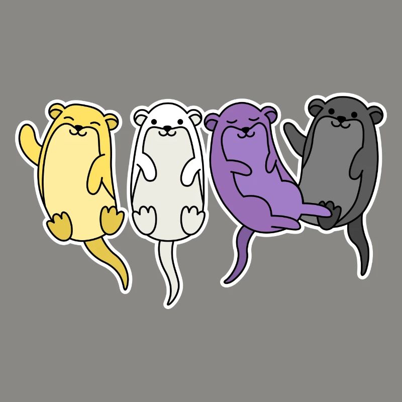 Non-binary flag otter design for proud Enbys