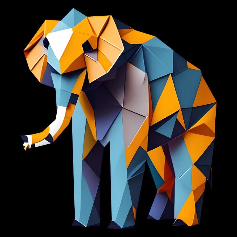 Papierkunst-Elefant