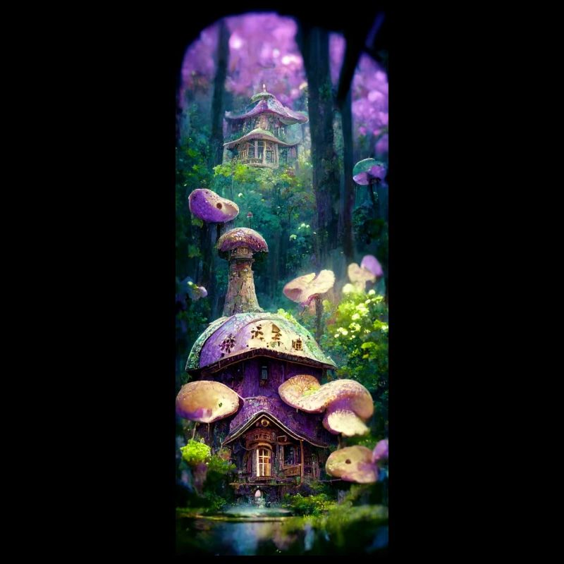 Forêt de champignons (champignons dans la forêt)