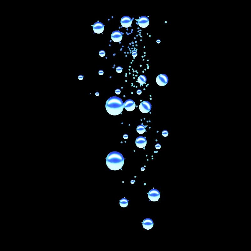 Bleu, perles, perle, pluie, étoiles, rivets