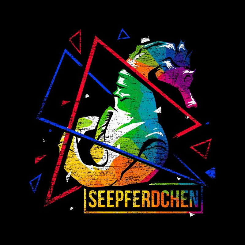 Seepferdchen Polygon Geschenk