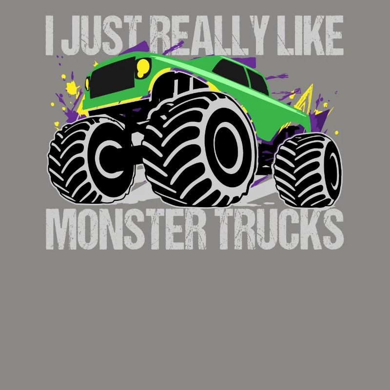 Confrontation de monster trucks vert-violet