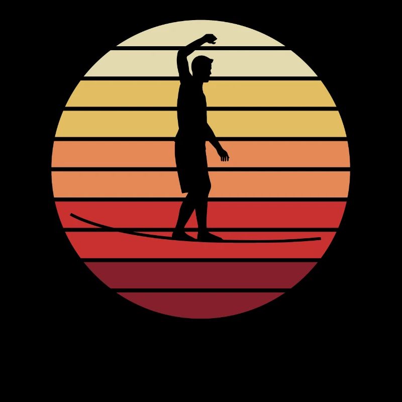 Slackline coucher de soleil
