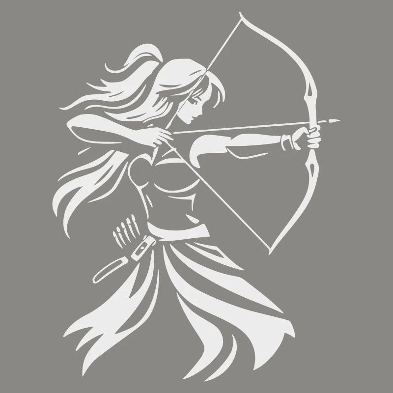 Bogenschütze-Silhouette mit Bogen