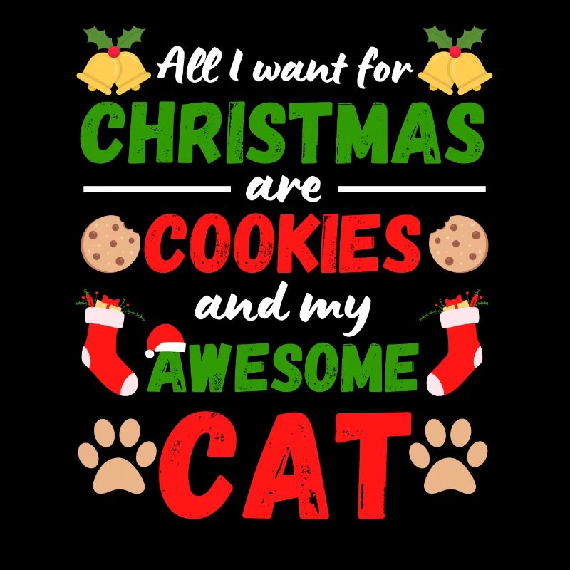 Noël avec des biscuits mangeurs de chats