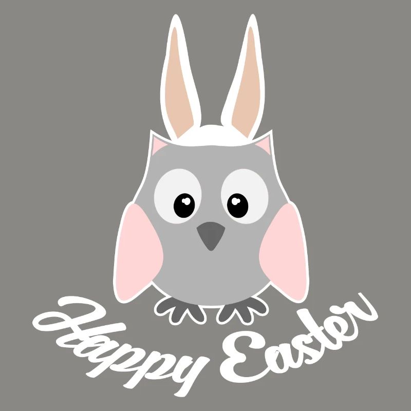 Frohe Ostern Eule Uhu