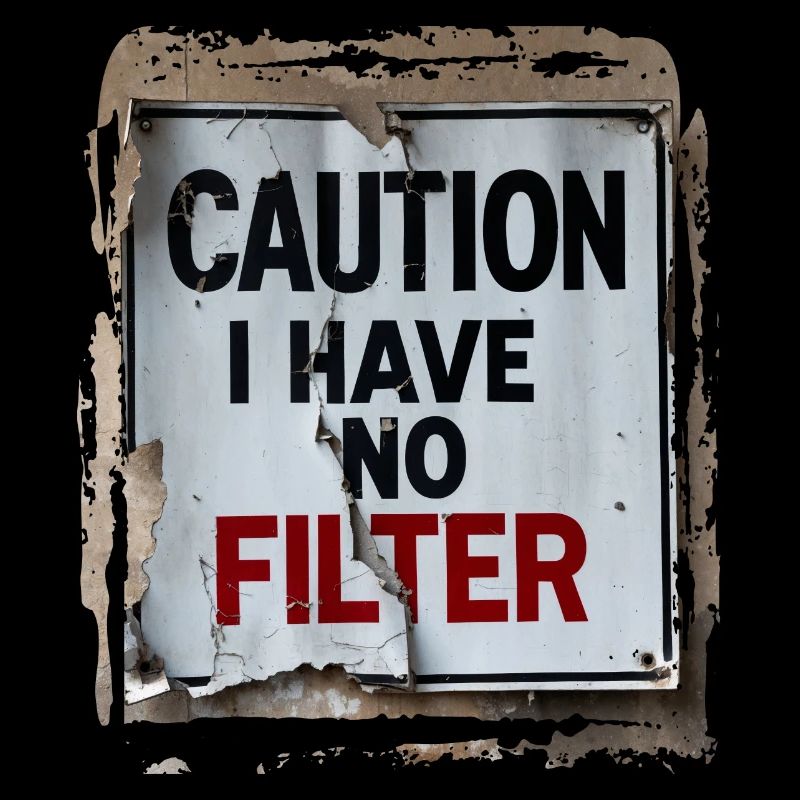 Caution I have no filter Funny sarcastic humor